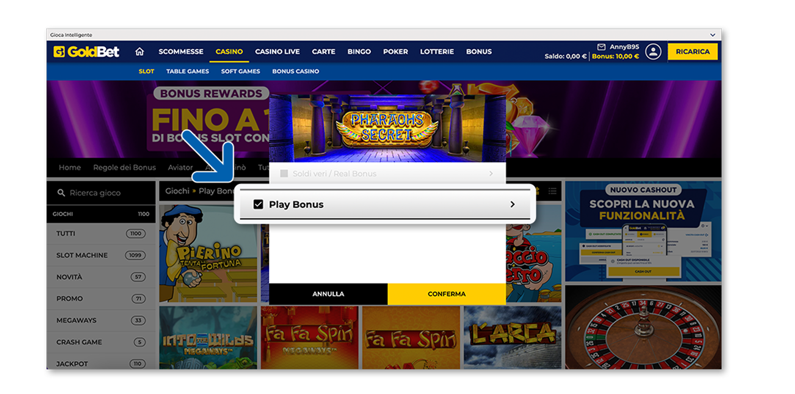 Goldbet: Accesso alla piattaforma di scommesse e casinò online